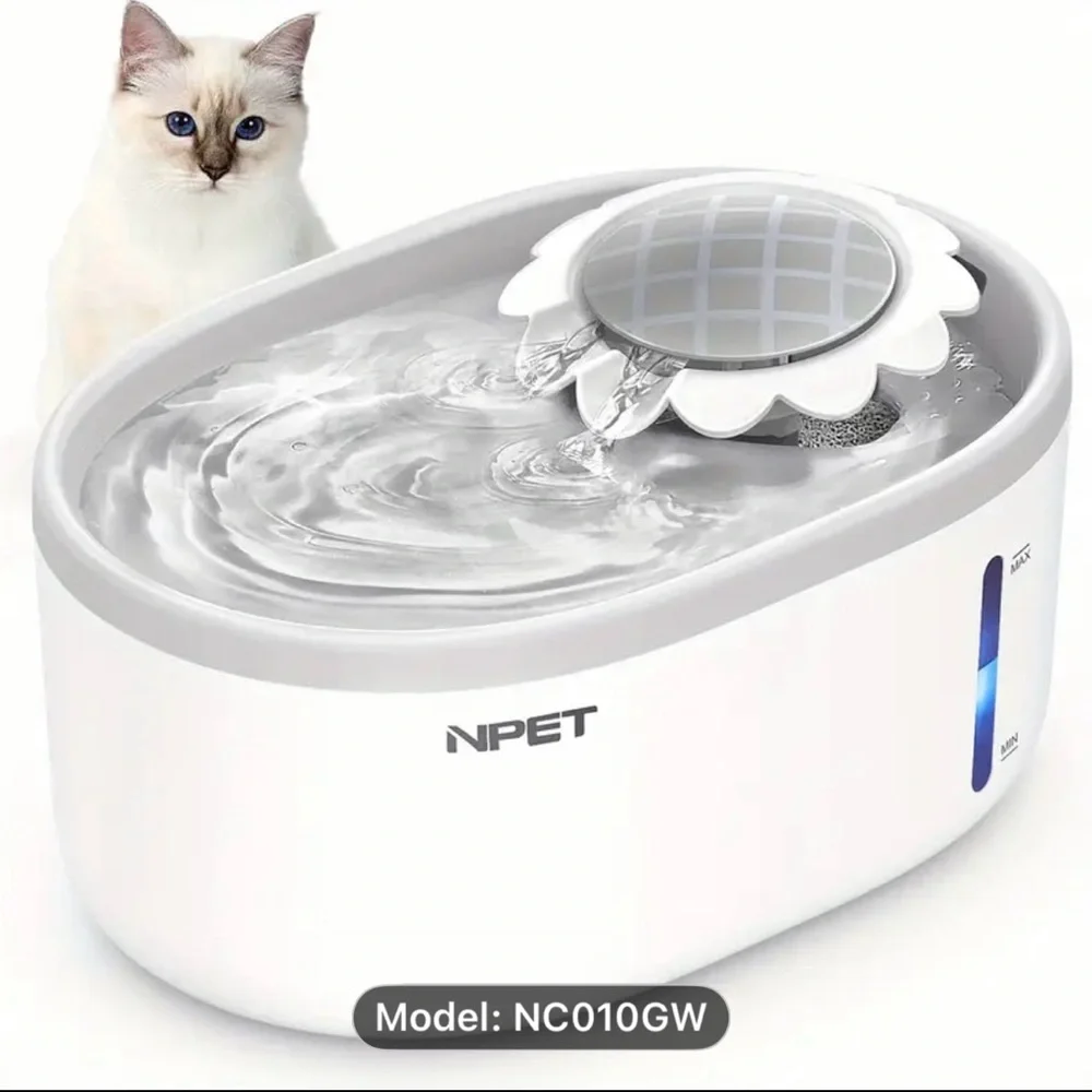 NPET White Cat Water Fountain